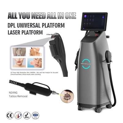 Pionowe przenośne podwójne uchwyty Maszyna do depilacji laserowej diody Ipl Cena